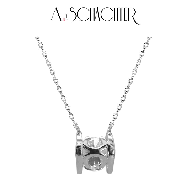 Luminous Grace Solitaire Necklace(1 ct. Round cut)