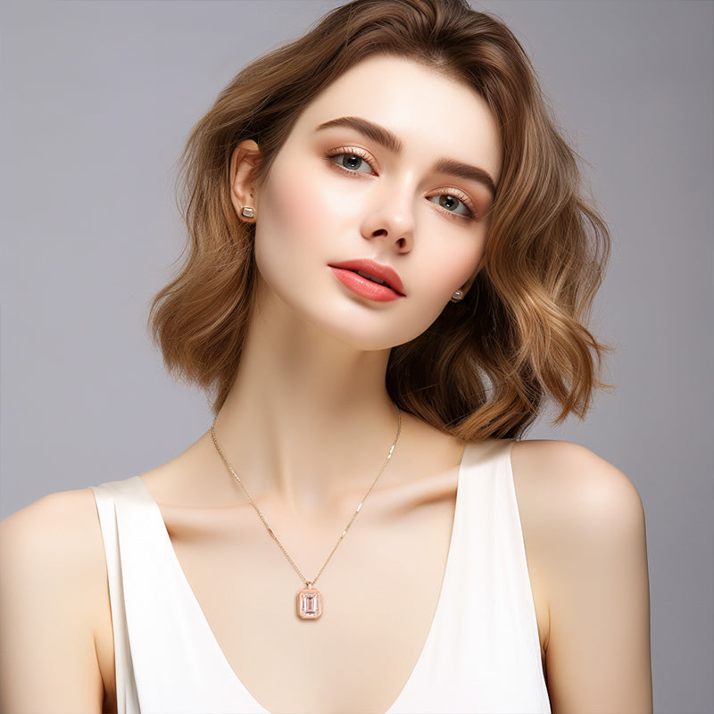 Gleaming Edge Necklace (2 ct. emerald cut)