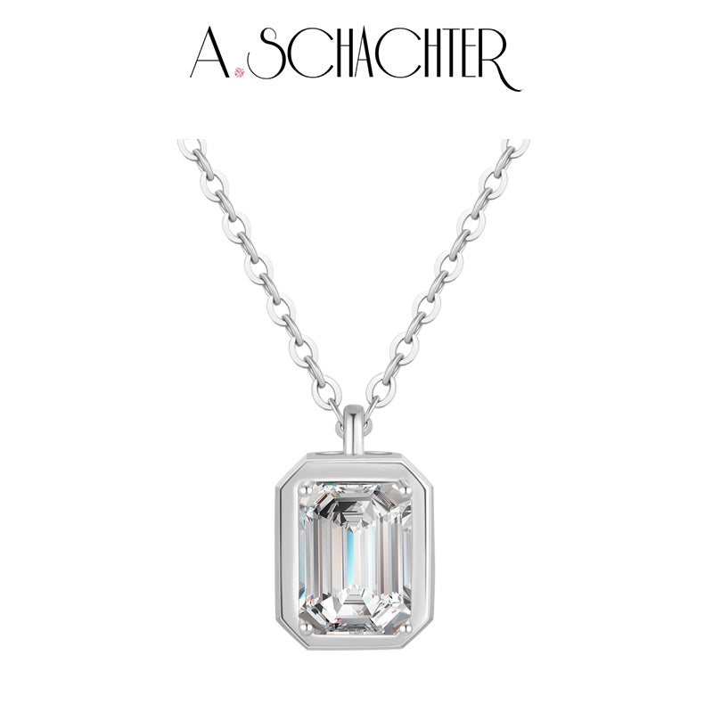 Gleaming Edge Necklace (2 ct. emerald cut)