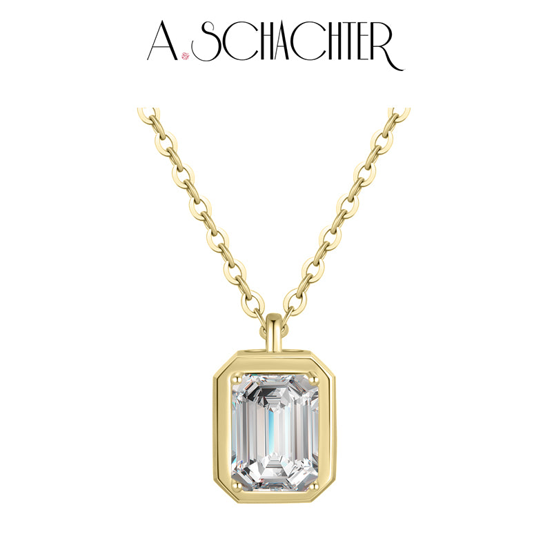 Gleaming Edge Necklace (2 ct. emerald cut)