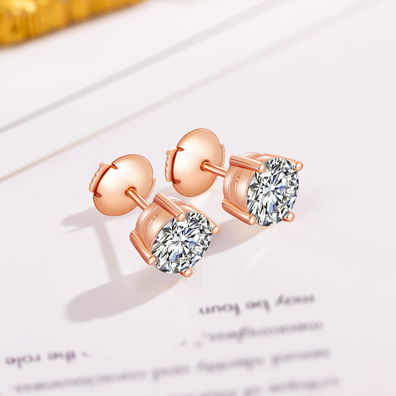 Classic Round Diamond Stud Earrings (0.5 ct. Round cut)