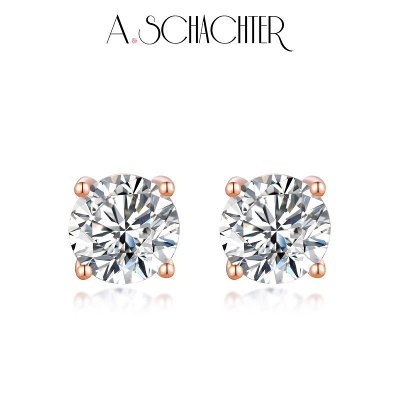 Classic Round Diamond Stud Earrings (0.5 ct. Round cut)