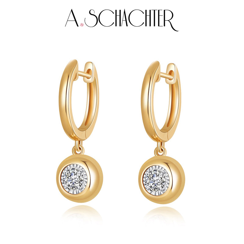 Classic Bezel Diamond Drops (0.63ct round -cut)