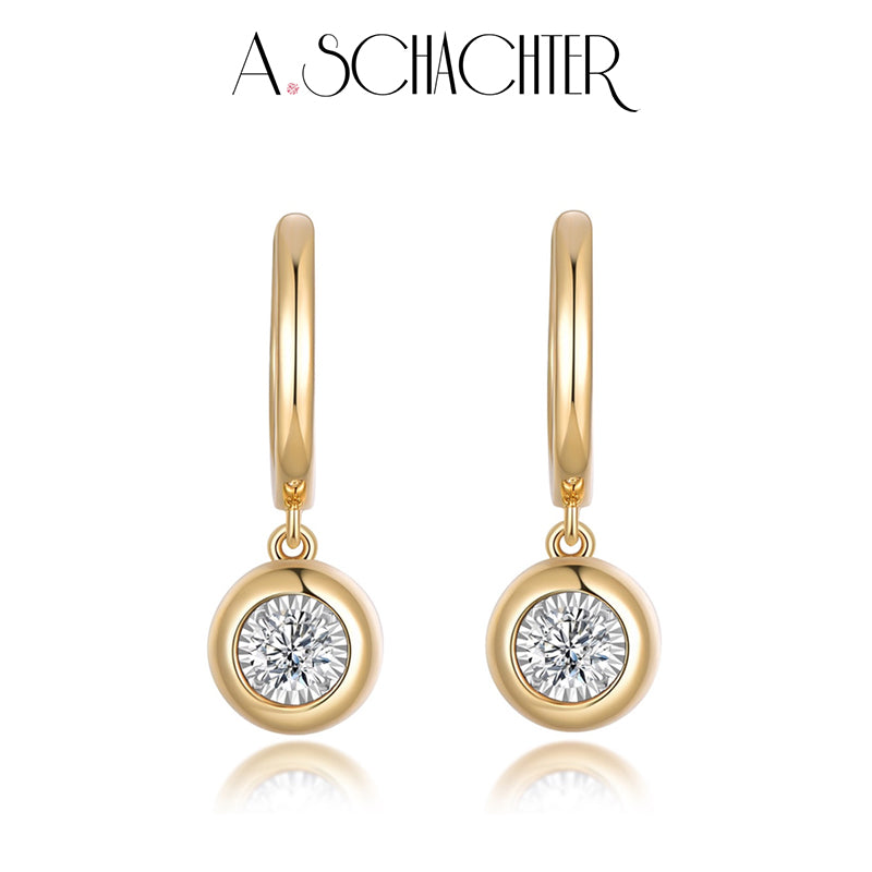 Classic Bezel Diamond Drops (0.63ct round -cut)