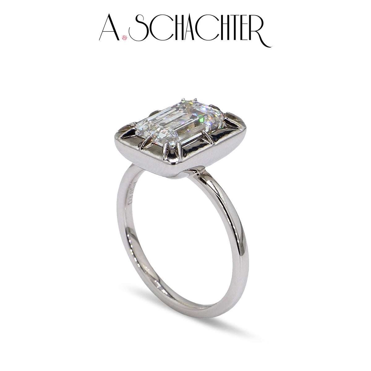 Schattenring (3,05 ct. Smaragdschliff)