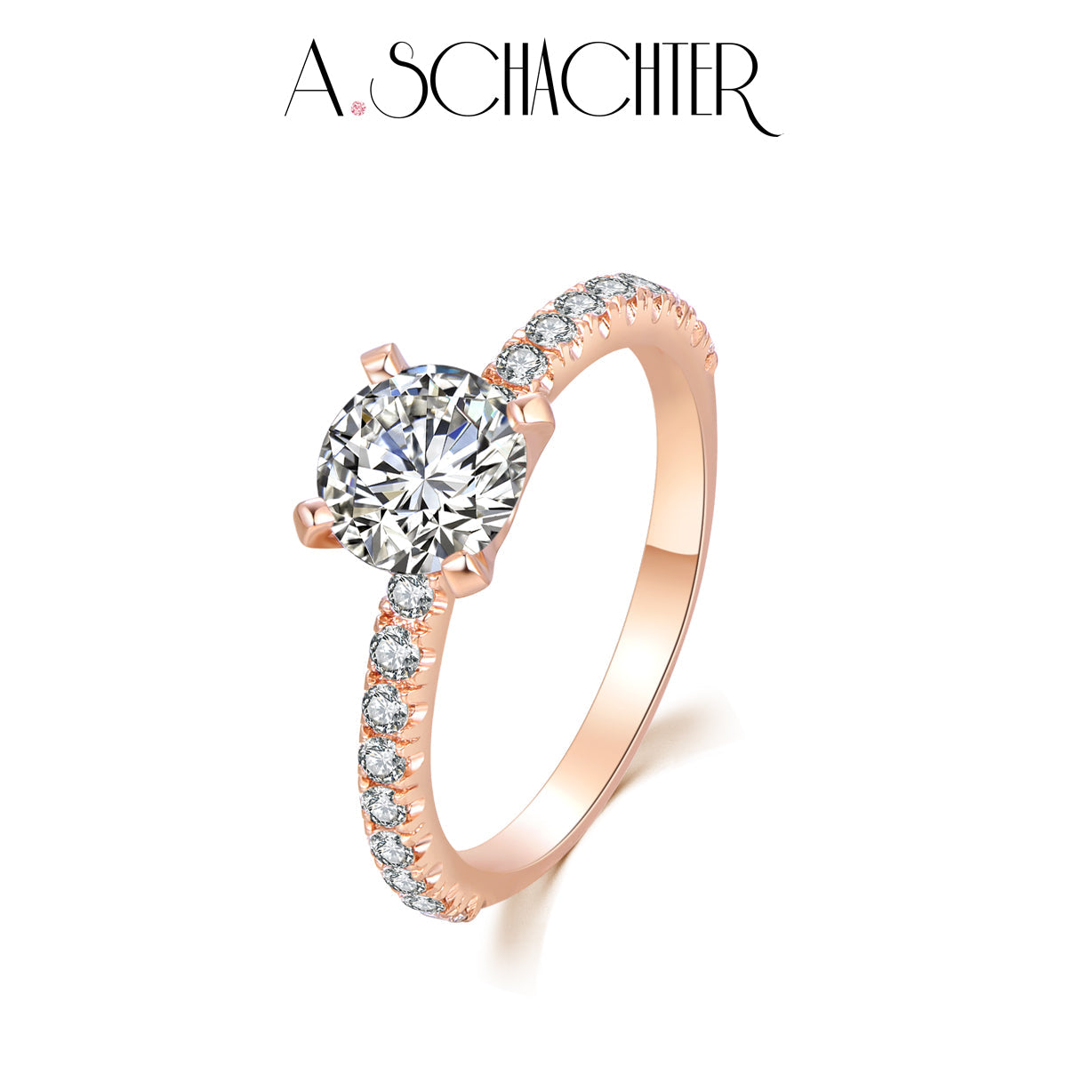 Sparkle Classic Round Solitaire Diamond Ring (1.09 ct / E / VVS2 . Round cut)