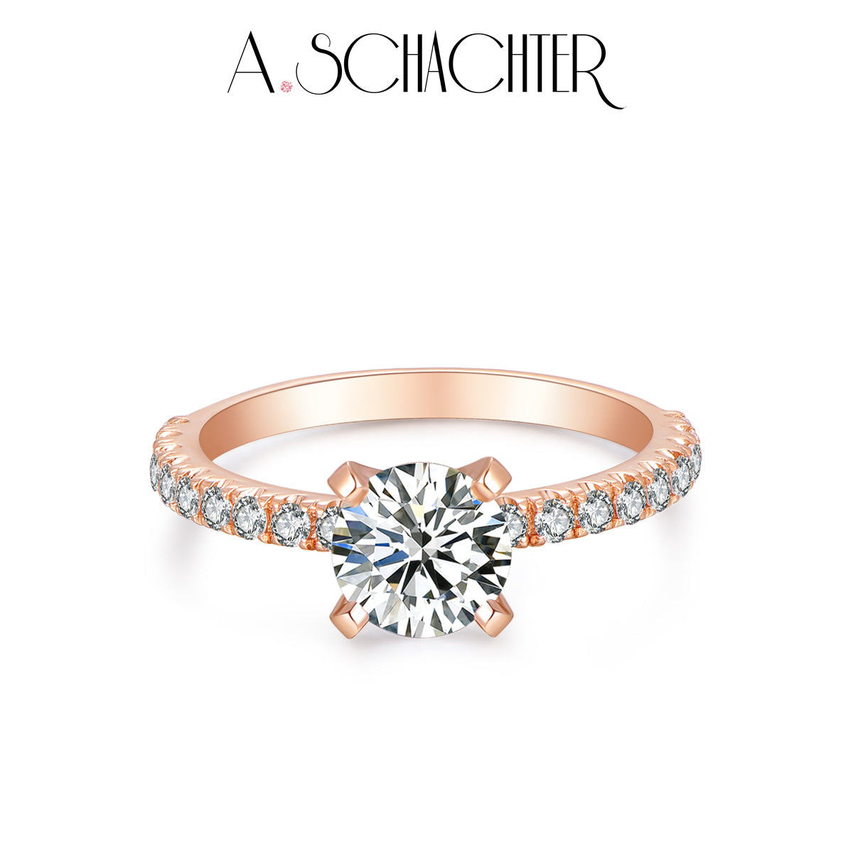 Sparkle Classic Round Solitaire Diamond Ring (1.09 ct / E / VVS2 . Round cut)