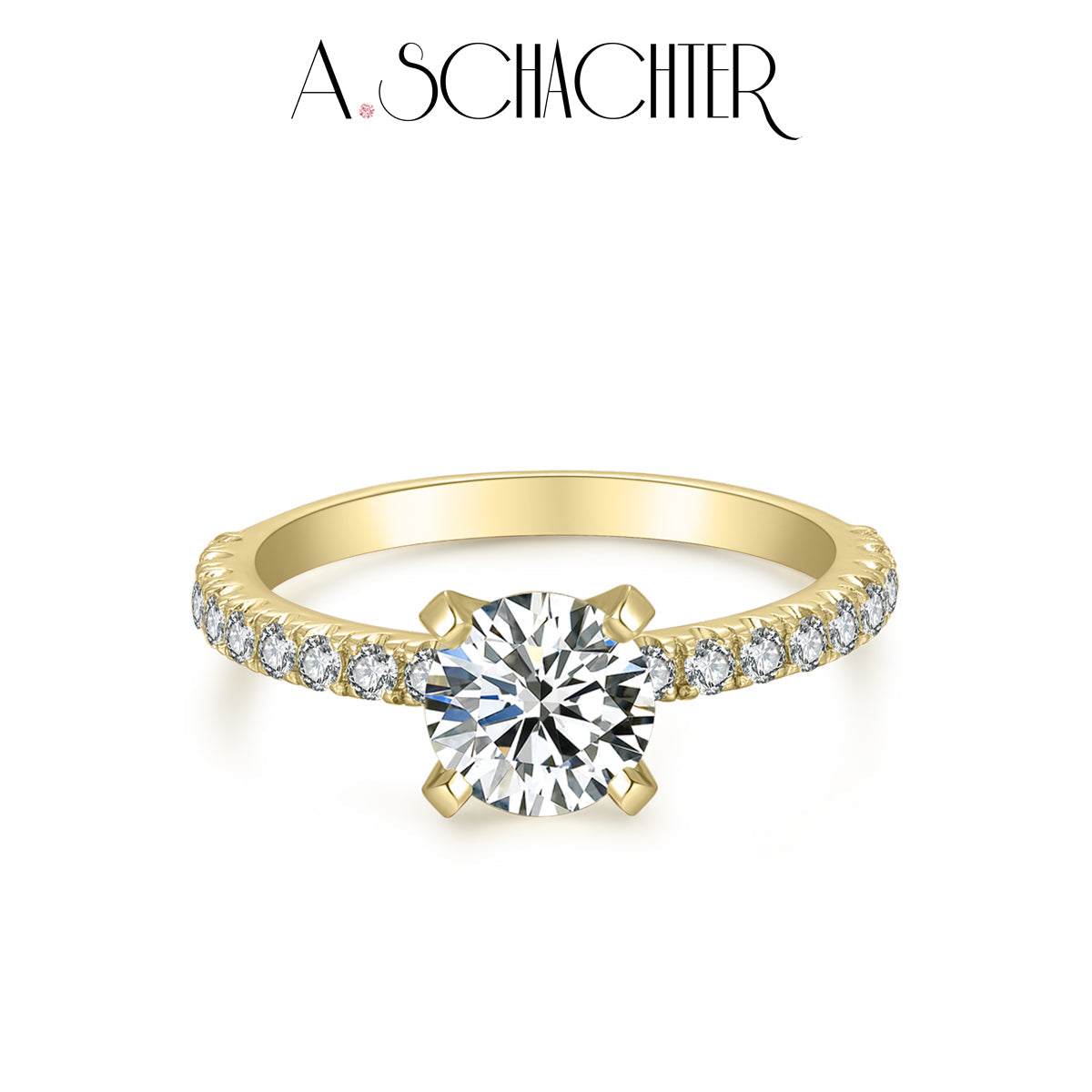 Sparkle Classic Round Solitaire Diamond Ring (1.09 ct / E / VVS2 . Round cut)