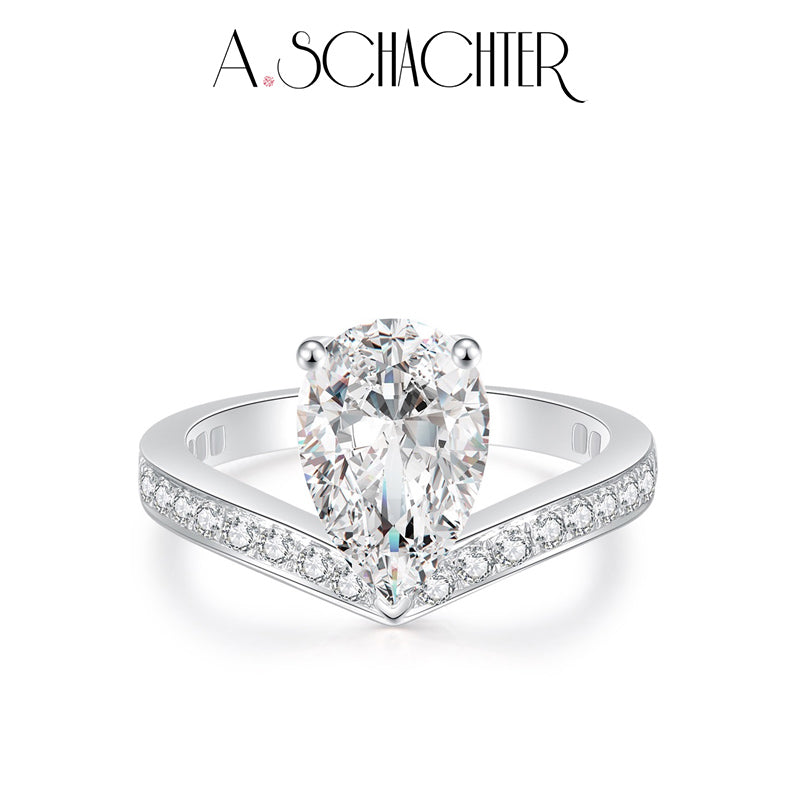Celestial Pear Brilliant Diamond Ring(2 ct. Pear cut)