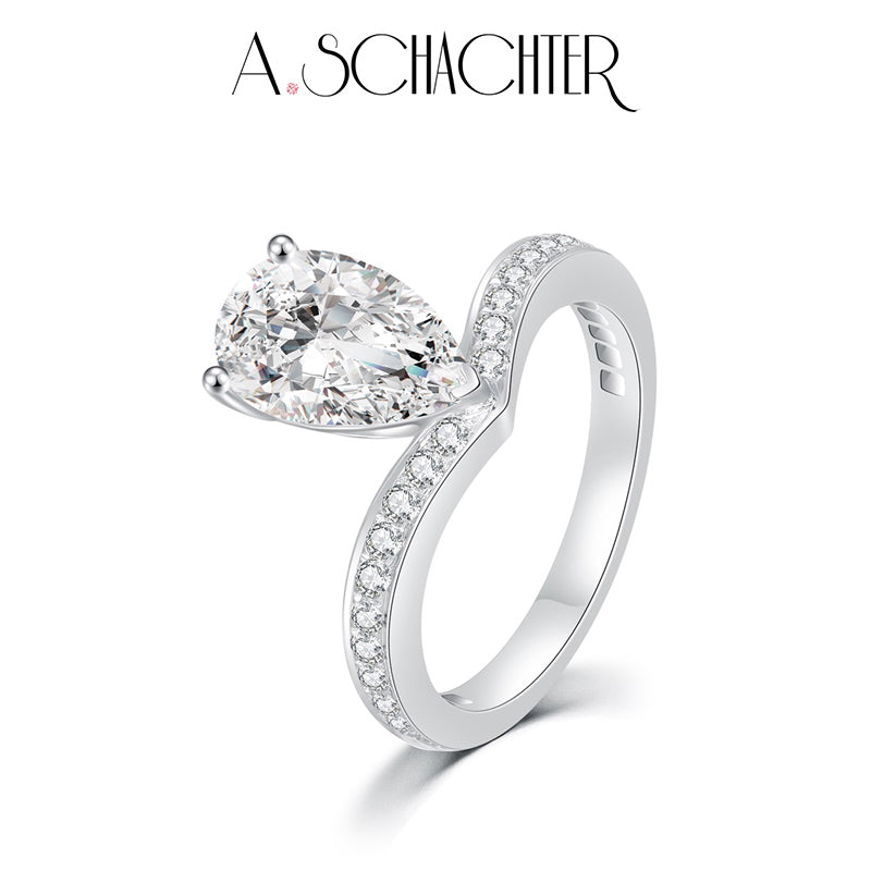 Celestial Pear Brilliant Diamond Ring(2 ct. Pear cut)