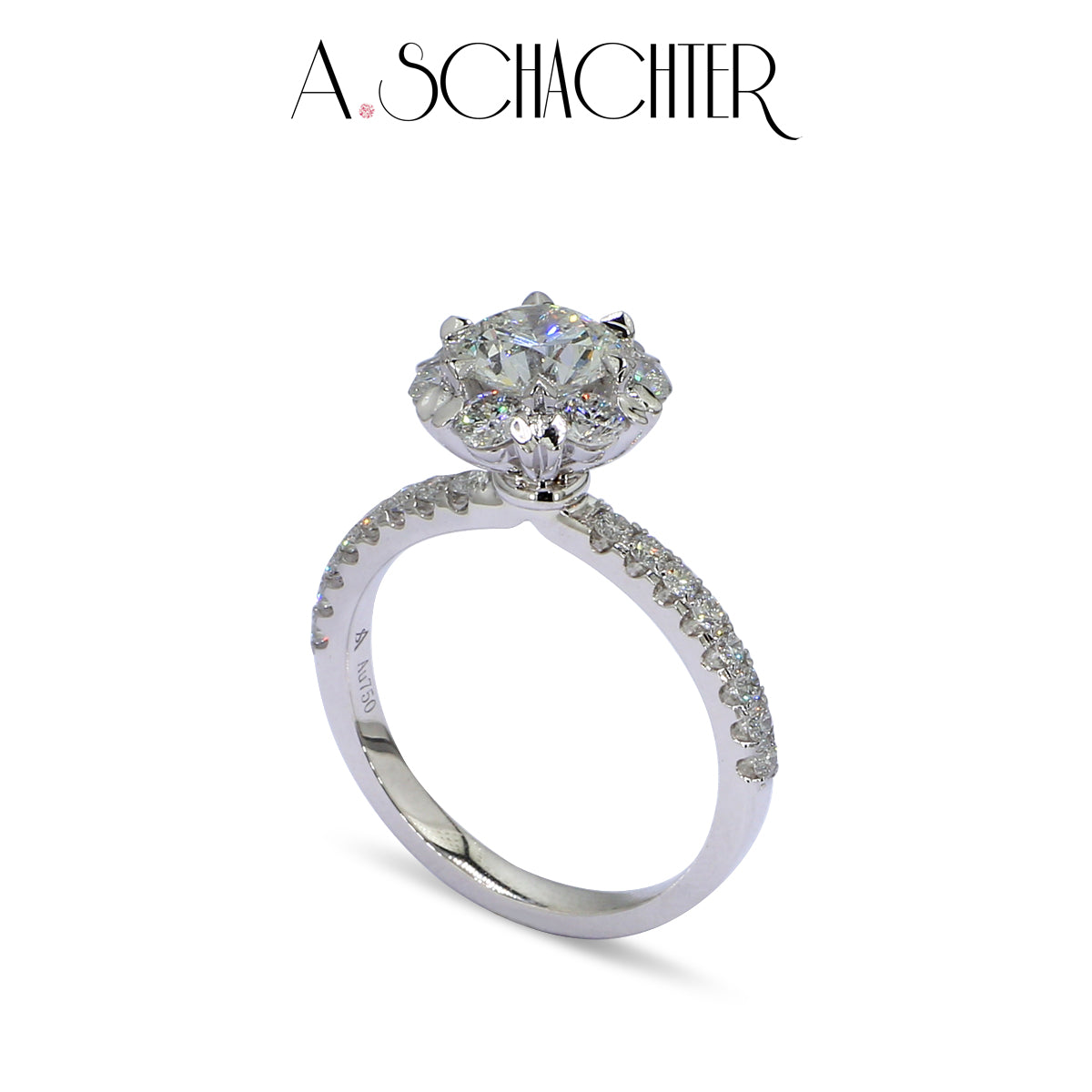 Celeste Round Brilliant Diamond Ring (1 ct. Round cut)