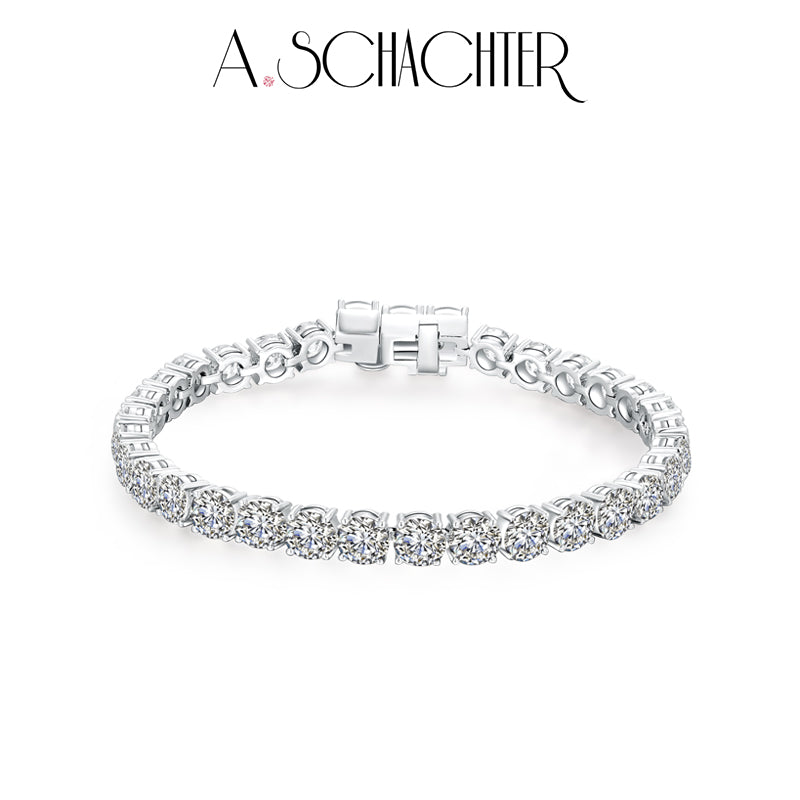 Classic Tennis Bracelet ( 0.10ct per stone, 38 Stones. 3.95 ct. Round cut)