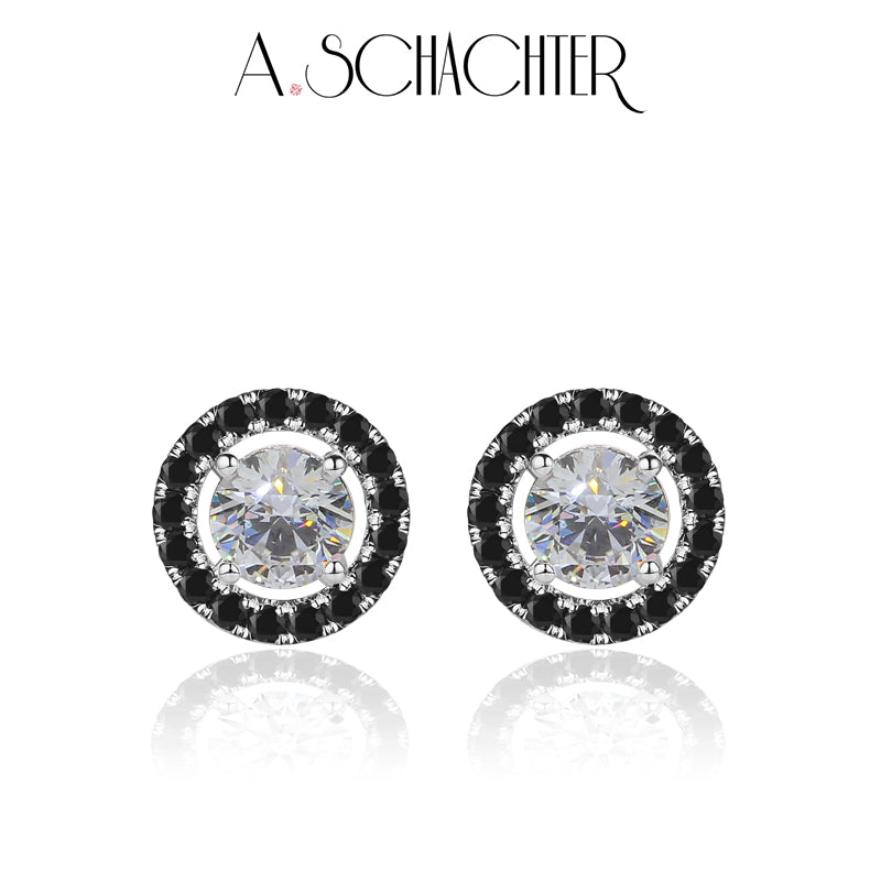 Noir & Lumière Duo — Black(1 ct. Round cut)