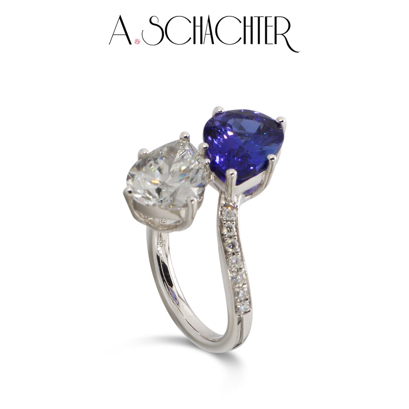 Kindred Spirits (4.9-carat tanzanite, 3.3-carat lab-grown diamond)