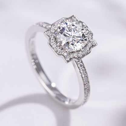 Celeste Deco Radiance Ring (1.1 ct. Round cut)