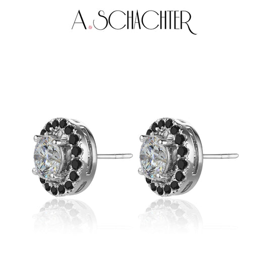 Noir & Lumière Duo — Black（1 ct. Round cut)