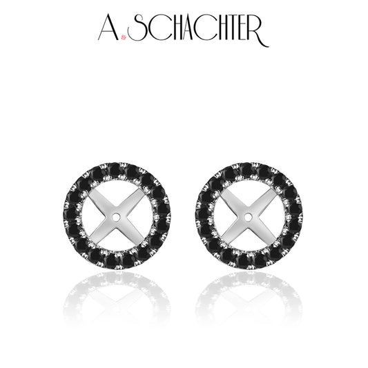 Noir & Lumière Solo — Black Halo Jacket（0.82 ct. Round cut)