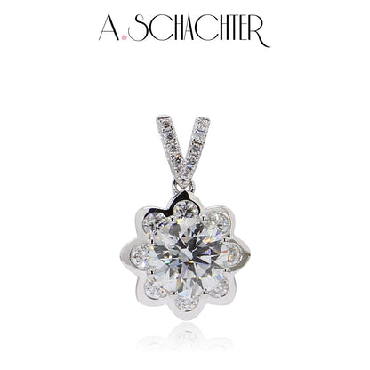 The Fleur de Lumière Pendent（1.1 ct. Round cut)