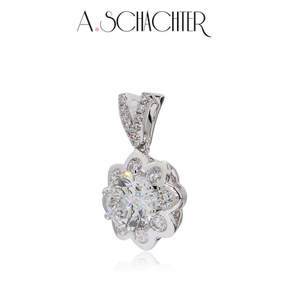 The Fleur de Lumière Pendent（1.1 ct. Round cut)