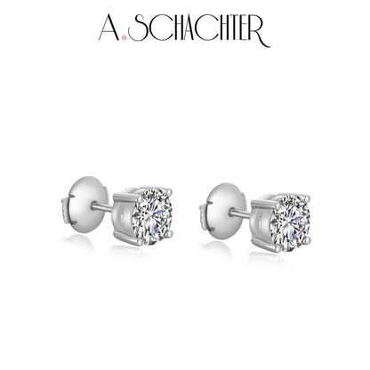 Classic Round Diamond Stud Earrings （0.5 ct. Round cut)