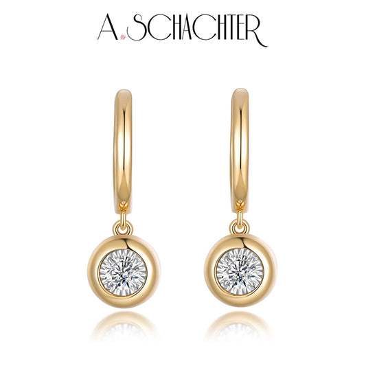 Classic Bezel Diamond Drops (0.63ct round -cut)