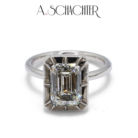 Schattenring (3,05 ct. Smaragdschliff)