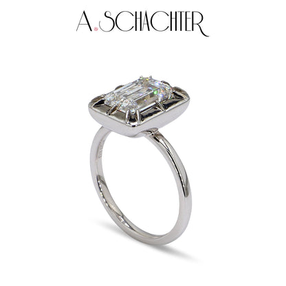 Schattenring (3,05 ct. Smaragdschliff)