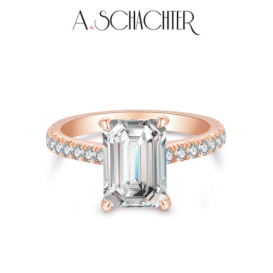 Prism Aurora Ring （3.21 ct. emerald cut)