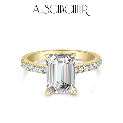 Prism Aurora Ring （3.21 ct. emerald cut)