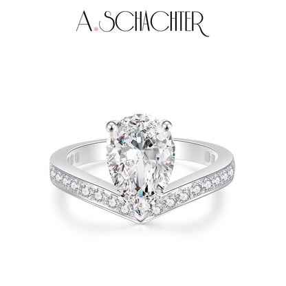 Celestial Pear Brilliant Diamond Ring（2 ct. Pear cut)