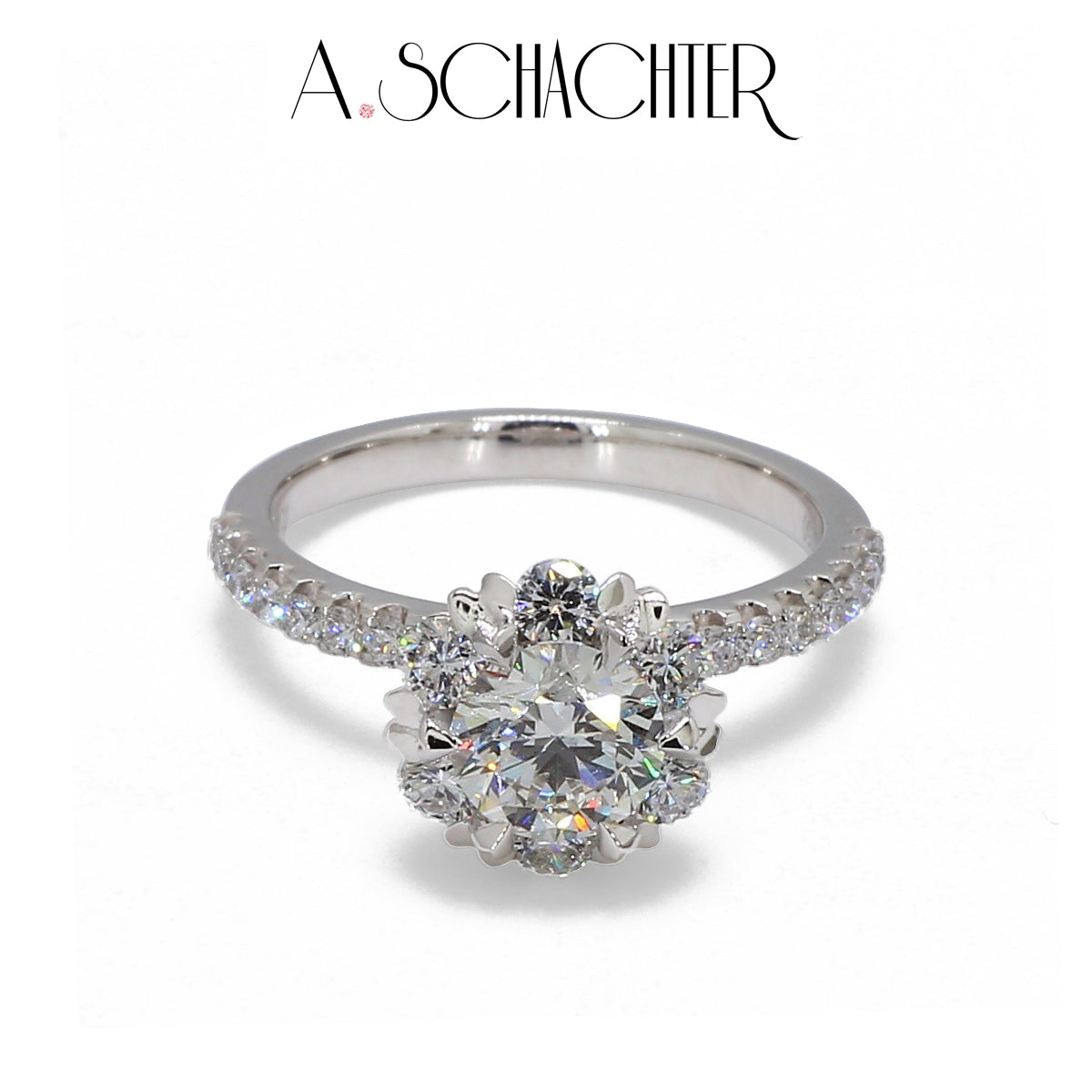 Celeste Round Brilliant Diamond Ring （1 ct. Round cut)
