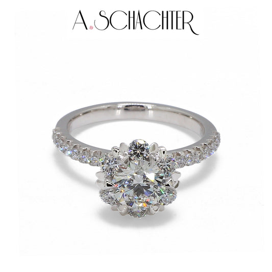 Celeste Round Brilliant Diamond Ring （1 ct. Round cut)