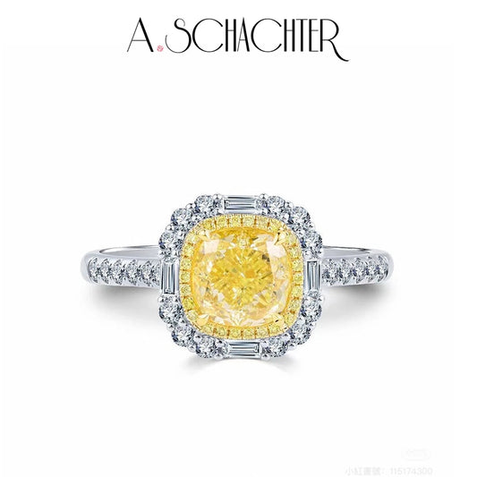 Sunshine Radiance Ring （1.3 ct. Radiant cut)