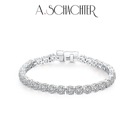 Classic Tennis Bracelet （ 0.10ct per stone, 38 Stones. 3.95 ct. Round cut)