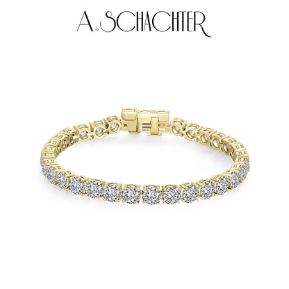 Classic Tennis Bracelet （ 0.10ct per stone, 38 Stones. 3.95 ct. Round cut)