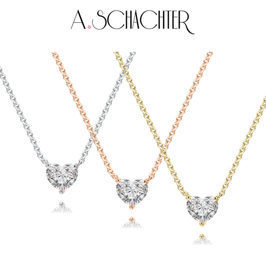 Eternal Heart Necklace （0.42 ct. heart cut)