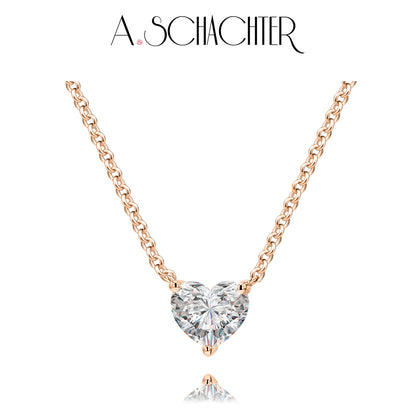 Eternal Heart Necklace （0.42 ct. heart cut)
