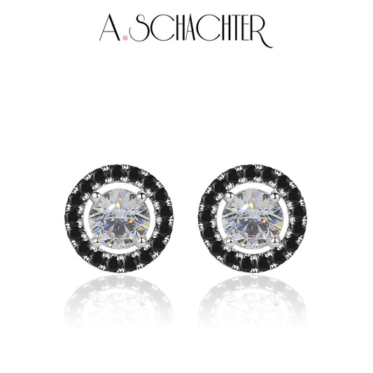 Noir & Lumière Duo — Black（1 ct. Round cut)