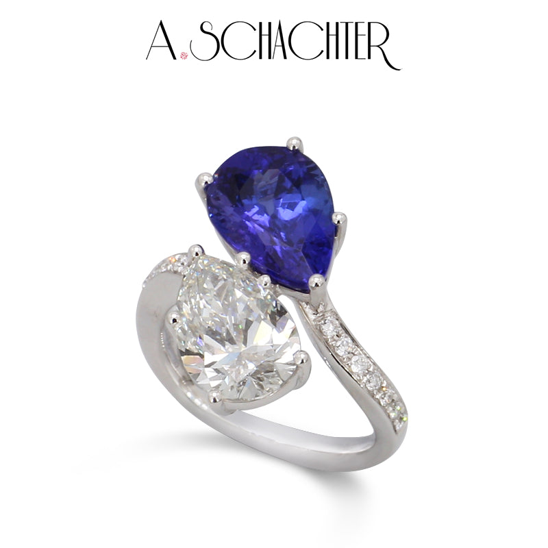 Kindred Spirits (4.9-carat tanzanite, 3.3-carat lab-grown diamond)
